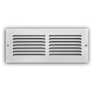12 in. x 4 in. Steel Return Air Grille in White (OD 13.75 in. x 5.75 In.)